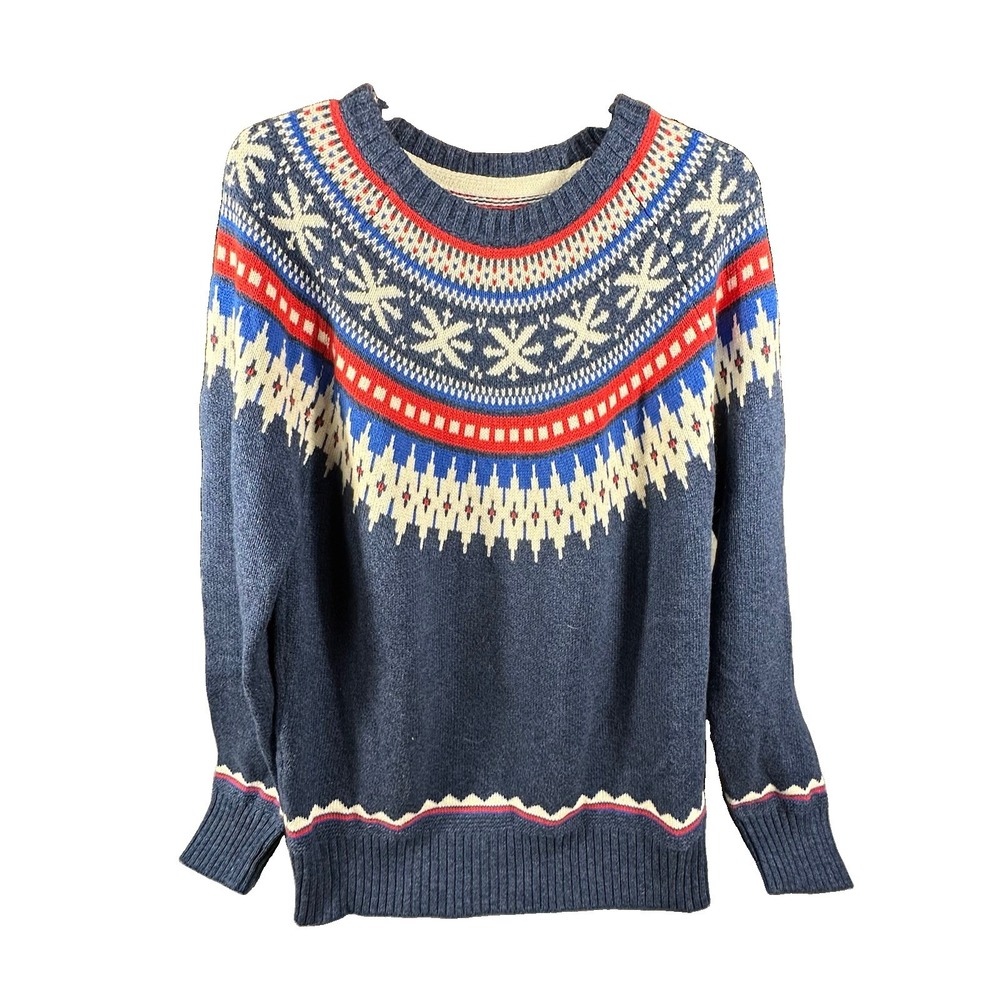 American Eagle Sweater Mens Large Ski Top Fair Isle Nordic Winter Colorful Soft